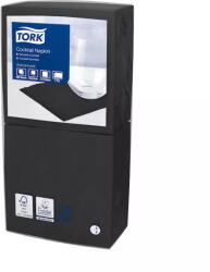 Essity GmbH Tork szalvéta koktél, 24/2 FEKETE, 200 lap/ csomag,