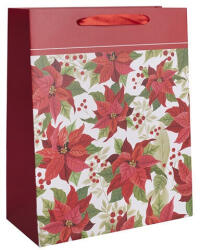  Dísztasak matt 18x23 cm mikulás virágok