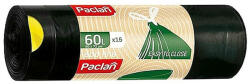 Paclan Ecoline Zárszalagos Szemeteszsák 60 L 15 db/Tekercs 60x72 cm 25My Újrahsznosított Anyagból Készült