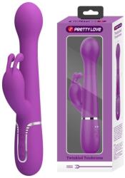 Pretty Love Vibrator Iepuras Dejon, 7 Moduri Vibratii, 4 Moduri Impingere si Rotatii, Silicon, USB Magnetic, Mov Inchis, 22.6 cm Vibrator