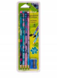 COOLPACK Háromszögletű Ceruza Radírral Hegyező Bliszter 4 db Lilo&stitch (5903686374722)
