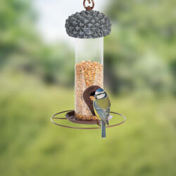 Esschert Design Henger alakú adagolós madáretető makk formájú tetővel