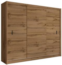 EMS SAPHIRA tolóajtós gardrób 250x215 cm, wotan tölgy kivitel MULTI 250 wotan (MT0009)