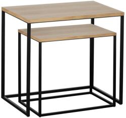 EGLO 424006 - 2 darabos TOZAWA kisasztal készlet barna/fekete 424006 (EG424006)