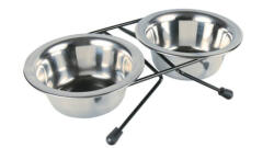 TRIXIE 24831 Fémtál Szett 2 Db-Os 0, 45 L-Es Állványos