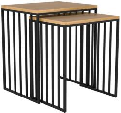 EGLO 424143 - 2 darabos TOZAWA lerakóasztal szett barna/fekete 424143 (EG424143)