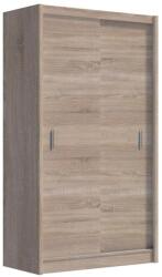 EMS SAPHIRA tolóajtós gardrób 150x215 cm, sonoma tölgy színű MULTI 150 sonoma (MT0004)