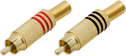  Arany RCA csatlakozókábel (fekete) (1034)
