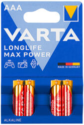  AAA alkáli elem 1.5 LR3 Varta LONGLIFE MAX POWER (82-668)