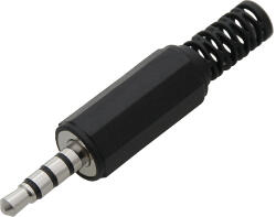  3, 5 mm 4 pólusú jack csatlakozó műanyag (2238)