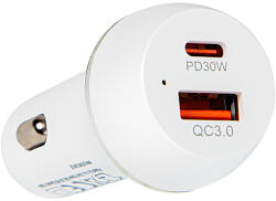  USB + USB-C autós töltő 48W gyors töltés (75-758)