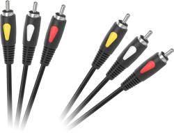 Cabletech 3RCA-3RCA összekötő kábel 1, 8m Eco-line (KPO4002-1-8)