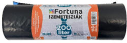 Fortuna Szemeteszsák Fortuna 200L Fekete 95X120 cm 10 Darabos