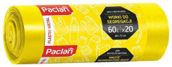 Paclan Szelektív Műanyag Gyűjtő Szemeteszsák 60 L 20 db/Tekercs 60x72 cm 11My