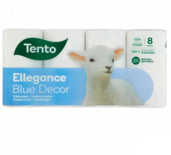 Tento Ellegance Blue Decor Wc Papír 3 Rétegű 8 Tekercs