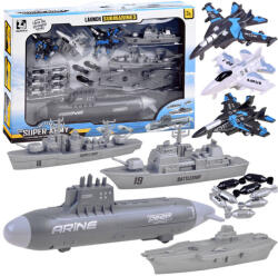Inlea4Fun Játék tengeralattjáró hajó készlet 12 darabos Inlea4Fun MILITARY SUPER ARMY (JO-ZA3812)