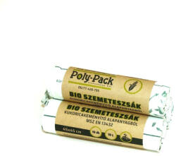 Poly-Pack Kukoricakeményítő Alapú EN13432 PLA Zsák 450x450x0, 018 mm, 10L, 10 Darab / tekercs