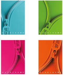 Pigna Füzet Pigna Monocromo Zip A/4 tűzött 38 lapos vonalas margós