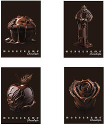 Pigna Füzet Pigna Monocromo Chocolate A/4 tűzött 38 lapos vonalas margós