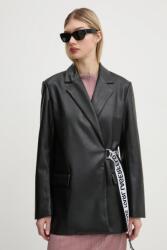 Karl Lagerfeld Jeans zakó fekete, sima, egysoros gombolású, A1W14040 - fekete XS