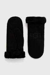 UGG női velúrbőr kesztyű - fekete S/M