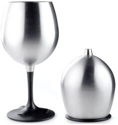 GSI Outdoors Glacier Stainless Red Wine Glass pohár ezüst