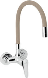FERRO Ferro Zumba, mosogatócsaptelep elasztikus karral, 100 mm-es csatlakozóval, bézs-króm, 94484, 0BE (94484.0BE)
