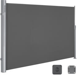 SONGMICS Prémium Oldalsó Napellenző 160 x 400 cm Füstszürke Teraszárnyékoló (OUT-GSA164G01-Euziel)