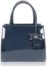 ZELLIA Női Alkalmi Kézitáska Zvn22027 Kék Lakk - Masni Dísszel - (ZLK-zvn22027-72309414)