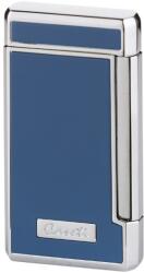 Caseti szivar öngyújtó szürkéskék és króm színű, 2-es Jet lánggal (A-281937)