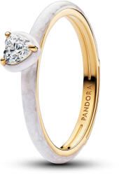 Pandora Fehér csakra szív gyűrű - 163088C01-58 (163088C01-58)