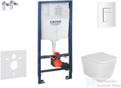 GROHE Rapid SL falra szerelhető WC szett, Kielle Arkas I WC soft close ülőkével, Skate Cosmopolitan alpesi fehér nyomólappal SANI11BA3104 (SANI11BA3104)