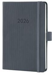 Sigel Naptár A6 heti 2026 kemény borító Sigel Conceptum sötét szürke (SIC2667)