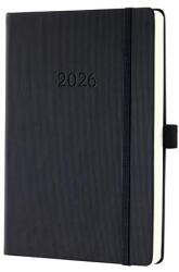 Sigel Naptár A5 napi 2026 kemény borító Sigel Conceptum fekete (SIC2610)