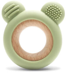  Lorelli Maci szilikon és bükkfa rágóka - Fresh Green