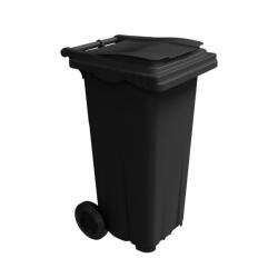 Alpha Műanyag szemetes kuka, kommunális hulladékgyűjtő, fekete, 120L (CK120LT-F)