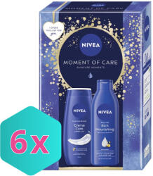 Nivea Moment of Care Ajándékcsomag - Tusfürdő 250 ml+ Testápoló tej 250 ml KARTON - 6 db (K9005800382357)