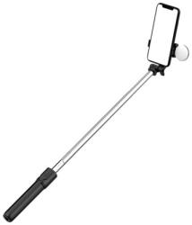MG Telescopic Bluetooth szelfie bot LED lámpával 1m, fekete