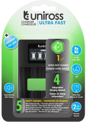 Uniross UCU005 ULTRA processzoros gyorstöltő LCD AA/AAA védelemmel (UCU005)