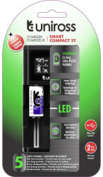 Uniross UCX004 kompakt LCD gyorstöltő Li-ion/Ni-MH/LiFePo4 akkuk töltésére (UCX004) - mostelado