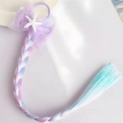 HARAHU Elastic de păr ST-38420 cu împletitură - Violet / Tip 4 KP38420