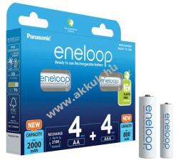 Panasonic Panasonic eneloop 4db AA ceruza akku 2000mAh + 4db AAA mikro akku 800mAh (BK-KJMCDE44E)