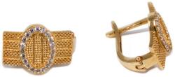 Ékszershop Mattírozott és köves arany fülbevaló (1314152)