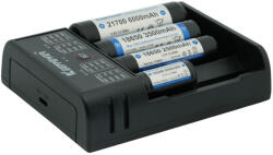 Keeppower K4 akku töltő Li-ion 14500/16340/CR123/18650/26650 cellákhoz (CHARGER-K4)