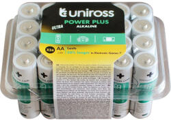 Uniross 1, 5V LR6/AA/ceruza tartós alkáli elem POWER PLUS BOX 24db/csomag (LR6-UALKAABX24)