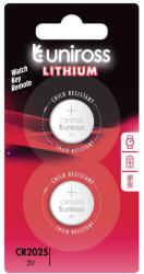 Uniross CR2025 3V lítium gombelem 2db/csomag (U2CR2025)