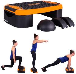 inSPORTline Multifunkciós Aerobic step lépcső inSPORTline Multifun [fekete-narancs] (17613)