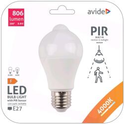 Avide Smart LED Globe A60 8.8W NW 4000K PIR mozgásérzékelővel ASG27NW-8.8W-PIR (ASG27NW-8.8W-PIR)