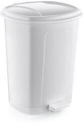 Özer Plastik Műanyag pedálos szemetes, fehér 50L - klin
