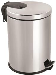 Dayco Metal Rozsdamentes acél pedálos szemetes, kivehető műanyag vödörrel, 3L, fényes - klin